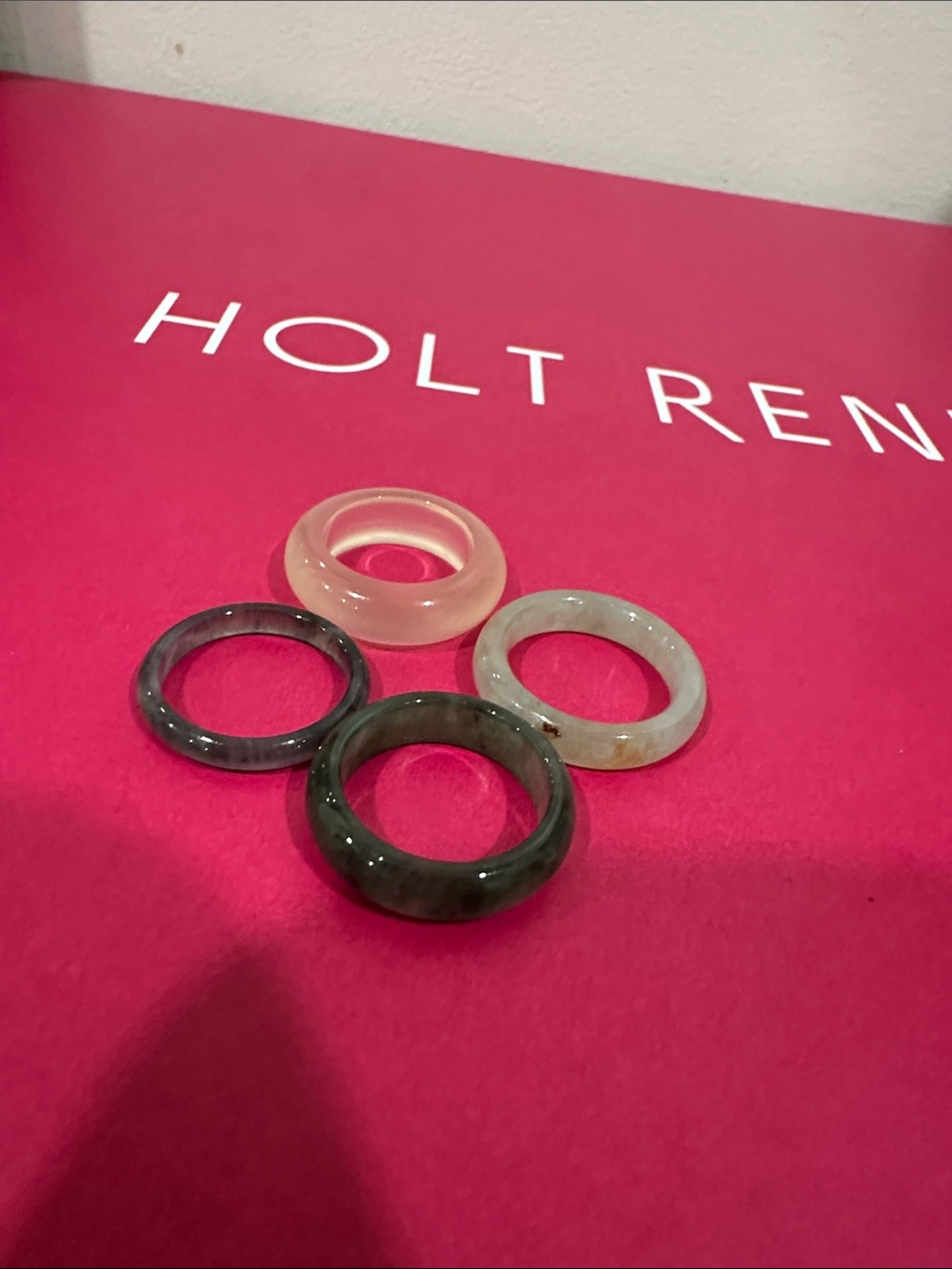 Polished Stone Stacking Rings - Neutral Mix - Picture 5 of 5